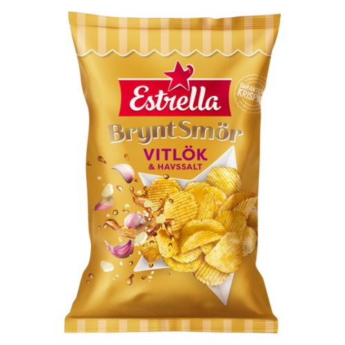 Estrella Brynt Smör Vitlök&Havssalt 175g