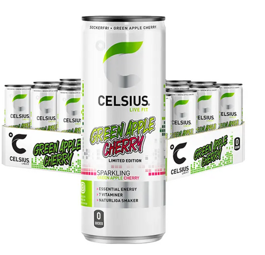 Celsius Green Apple Cherry 335cl