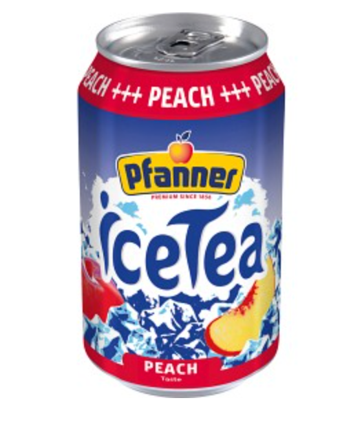 Pfanner Peach Icetea Iste Burk 33cl