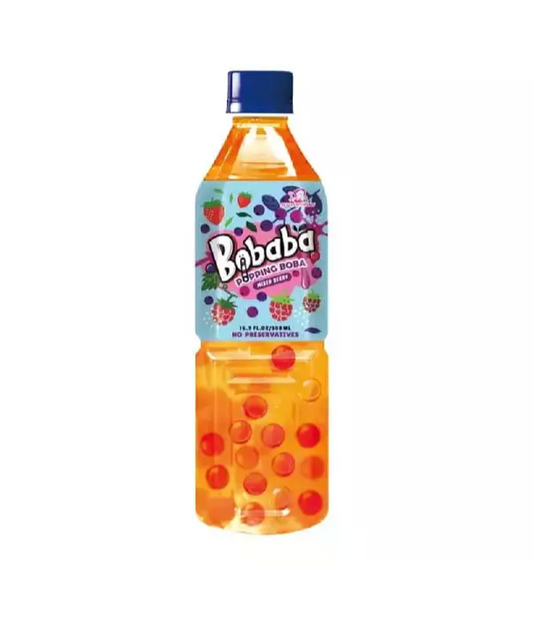 Bobaba Bubble Tea Drink - Mix Berry 500ml