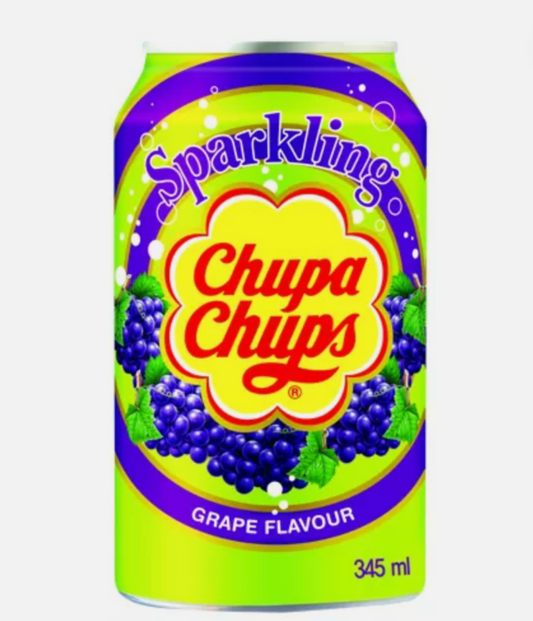 CHUPA CHUPS Grape Flavor Sparkling Drink Soda Lemonade 345ml