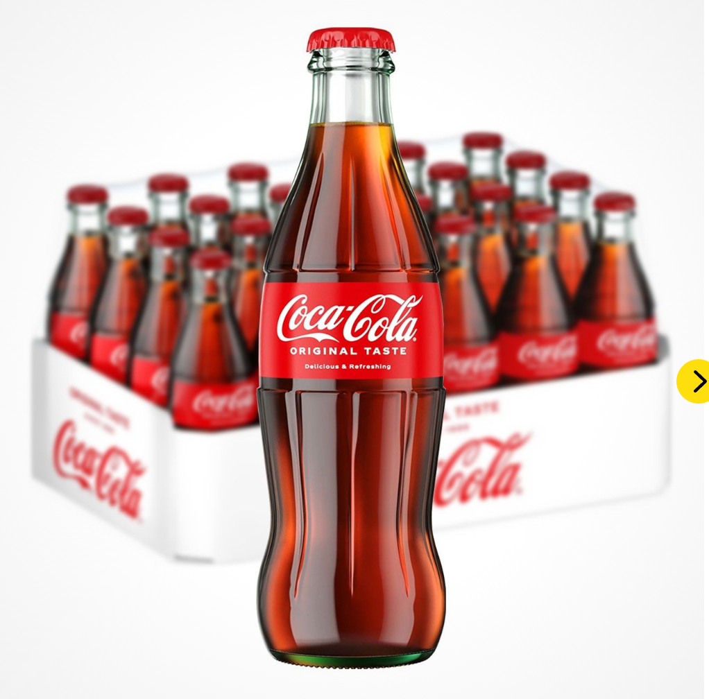 COCA COLA GLAS FLASKA 33CL