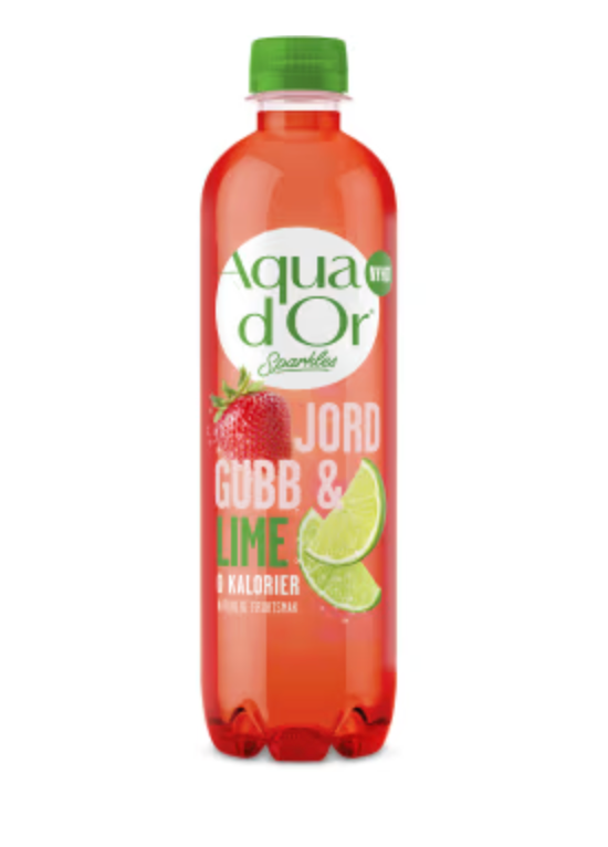 Aqua D´or Jordgubb&lime, Sparkles Läsk 50cl