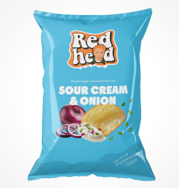 Redhead Sourcream & Onion Chips 150 g