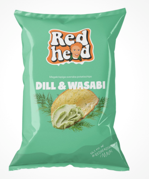 Redhead Dill & Wasabi Chips 150 g