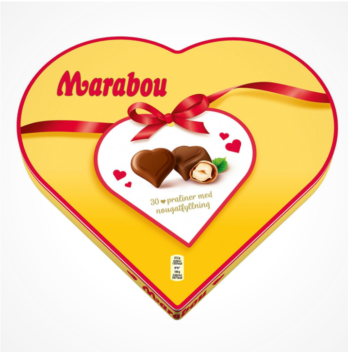 Marabou Hjärtformad Chokladask 165G