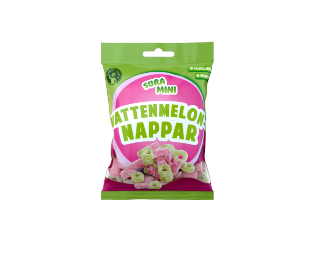 Sura Mini Vattenmelonnappar 70g