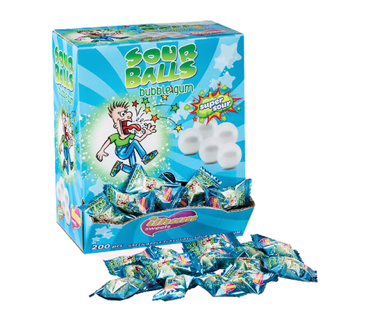 Sour Balls Bubble Gum Automat  - 10st