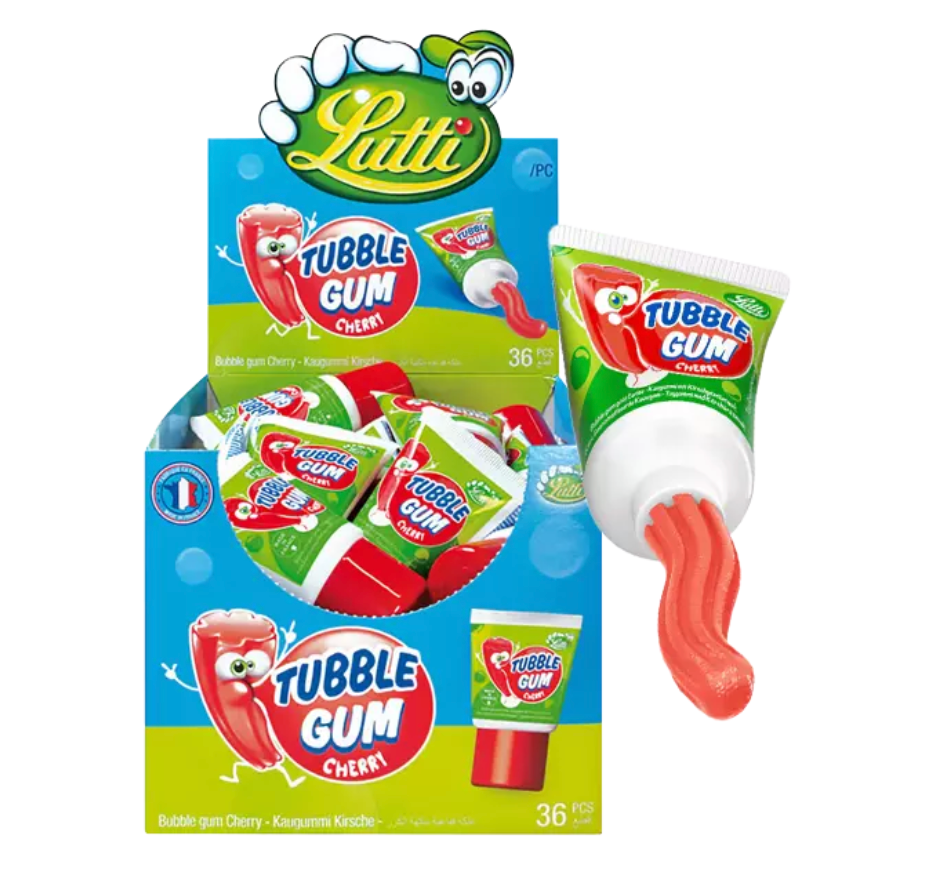 TUBBLE GUM CHERRY CANDIT Storpack 36st