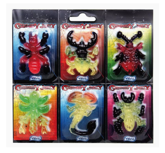 Creepy Jelly - Gelégodis insekter, 6-pack