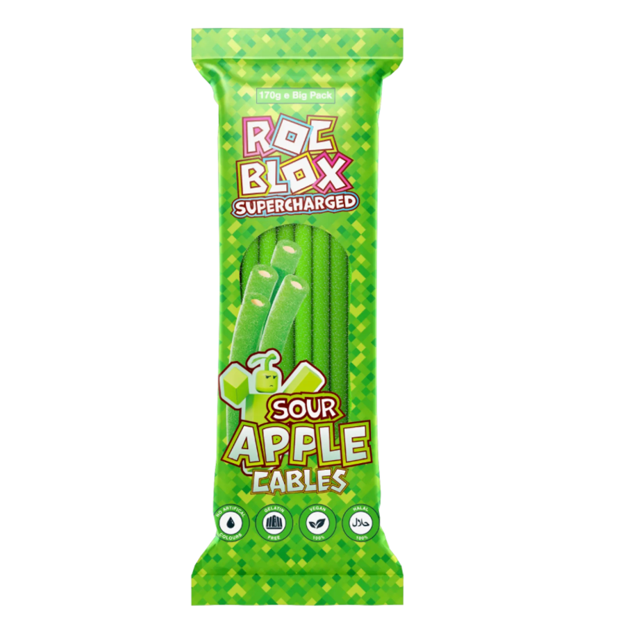 RocBlox – Äppleremmar Roblox Godis 170g