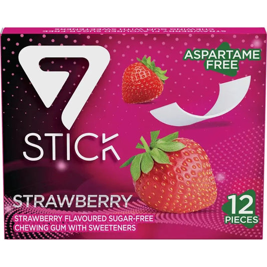 Sockerfritt tuggummi Strawberry 33g