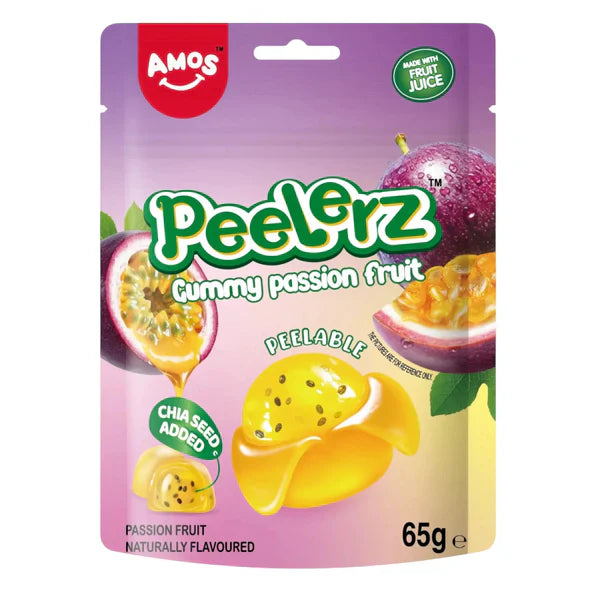 Amos Passion Fruit Peelable Gummy 65g