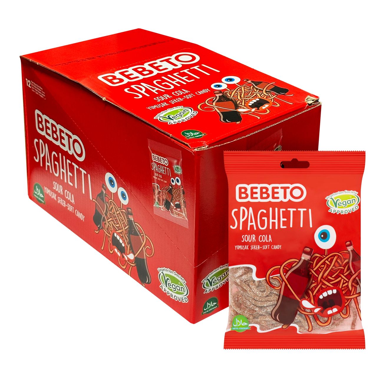 Bebeto Spaghetti Cola Storpack 12 påsar x 80 g