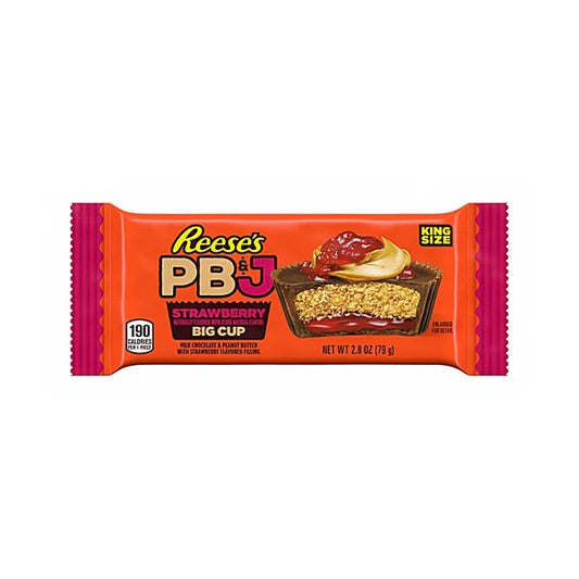 Reeses Big Cup PB&J Strawberry Milk Chocolate King Size 79g