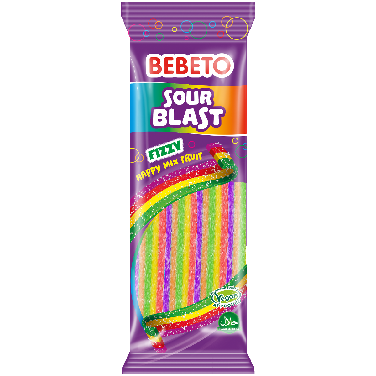 Sour Blast Fizzy Happy Mix Fruit 180g